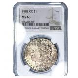 1882-CC Morgan Silver Dollar NGC MS63