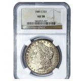1886-S Morgan Silver Dollar NGC AU58