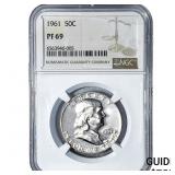 1961 Franklin Half Dollar NGC PF69
