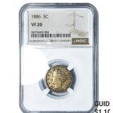 1886 Liberty Victory Nickel NGC VF20