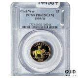 1995W 1/4oz Gold Commemorative $5-Civil War PR69