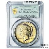 1921 Silver Peace Dollar PCGS MS63 High Relief