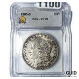 1883-S Morgan Silver Dollar ICG VF35