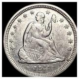 1841-O Silver Seated Liberty Quarter CLOSELY  UNC