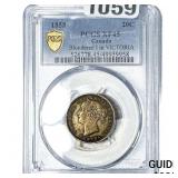 1858 Canada Silver 20C Blundered I in Victoria