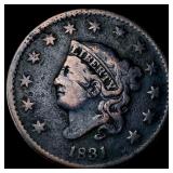 1831 Coronet Head Large Cent LIGHTLY  CIRCULATED