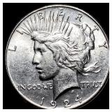 1924-S Silver Peace Dollar CHOICE BU