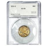 1914-S Buffalo Nickel SEGS AU55