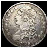 1836 Capped Bust Silver Quarter CLOSELY UNCIRCULAT