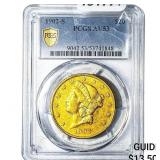 1902-S $20 Gold Double Eagle PCGS AU53