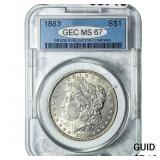 1883 Morgan Silver Dollar GEC MS67