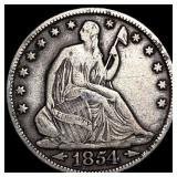 1854-O Silver Half Dollar NEARLY UNCIRCULATED
