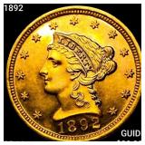 1892 $2.50 Gold Quarter Eagle GEM PROOF