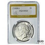 1928-S Silver Peace Dollar PGA MS63