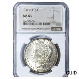 1883-CC Morgan Silver Dollar NGC MS63
