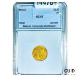 1925-D $2.50 Gold Quarter Eagle NNC MS64
