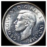 1945 Canada Silver 10 Cents UNCIRCULATED