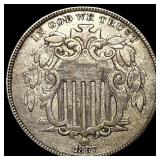 1867 Shield Nickel CLOSELY UNCIRCULATED