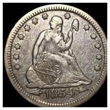 1854 Arrows Silver Seated Liberty Quarter  CLOSEL