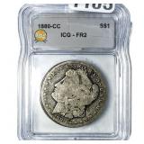 1880-CC Morgan Silver Dollar ICG FR2