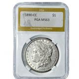 1890-CC Morgan Silver Dollar PGA MS63