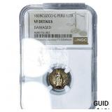 1828CUZCO Peru Silver 1/2 Real NGC VF Details