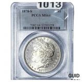 1878-S Morgan Silver Dollar PCGS MS64