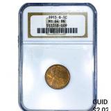 1915-S Wheat Cent NGC MS64 BN