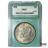 1896 Morgan Silver Dollar NTC MS 63