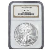 1997 Silver Eagle NGC MS70