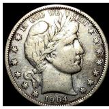 1904-S Silver Barber Half Dollar NEARLY  UNCIRCUL
