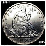 1858-S Seated Liberty Half Dollar UNCIRCULATED