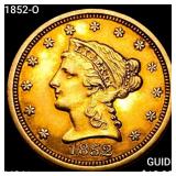 1852-O $2.50 Gold Quarter Eagle UNCIRCULATED