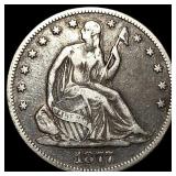 1877 Silver Seated Liberty Half Dollar  CLOSELY U