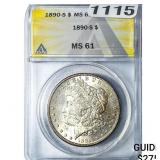 1890-S Morgan Silver Dollar ANACS MS61