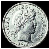 1912 Silver Barber Dime UNCIRCULATED