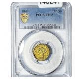 1848 $2.50 Gold Quarter Eagle PCGS VF35