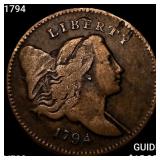 1794 Liberty Cap Half Cent LIGHTLY CIRCULATED