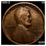 1909-S VDB Wheat Cent CHOICE AU