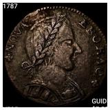 1787 Nova Eborac 1/2P ABOUT UNCIRCULATED