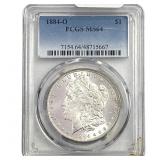 1884-O Morgan Silver Dollar PCGS MS64