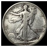 1917-D Silver Walking Liberty Half Dollar LIGHTLY