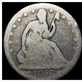 1853 Arrows Seated Liberty Half Dollar NICELY CIRC
