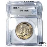 1982 Kennedy Half Dollar ICG MS67