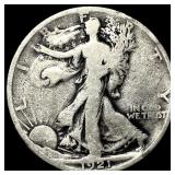 1921-S Silver Walking Liberty Half Dollar  NICELY