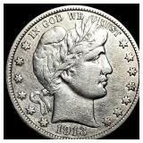 1913-S Silver Barber Half Dollar UNKNOWN  GRADE