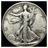 1933-S Silver Walking Liberty Half Dollar  NEARLY