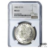 1883-CC Morgan Silver Dollar NGC MS63