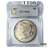 1921 Morgan Silver Dollar ICG MS63