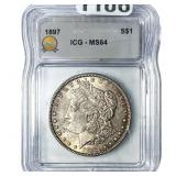 1897 Morgan Silver Dollar ICG MS64